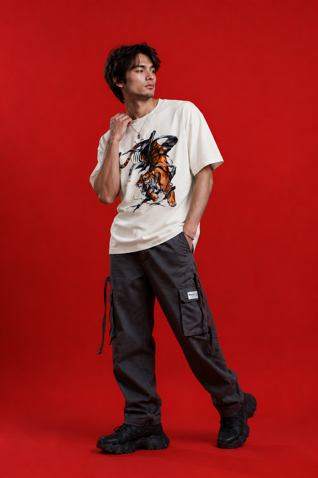 Wildalpine tiger core Oversized T-Shirt