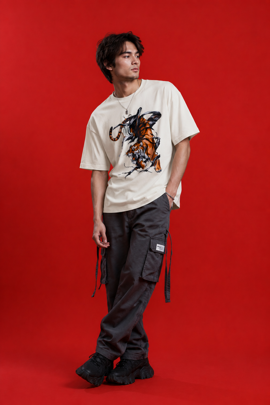Wildalpine tiger core Oversized T-Shirt