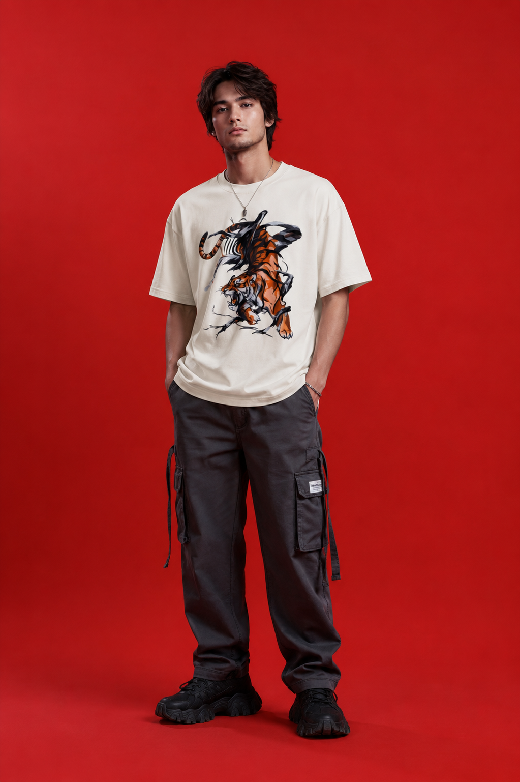 Wildalpine tiger core Oversized T-Shirt