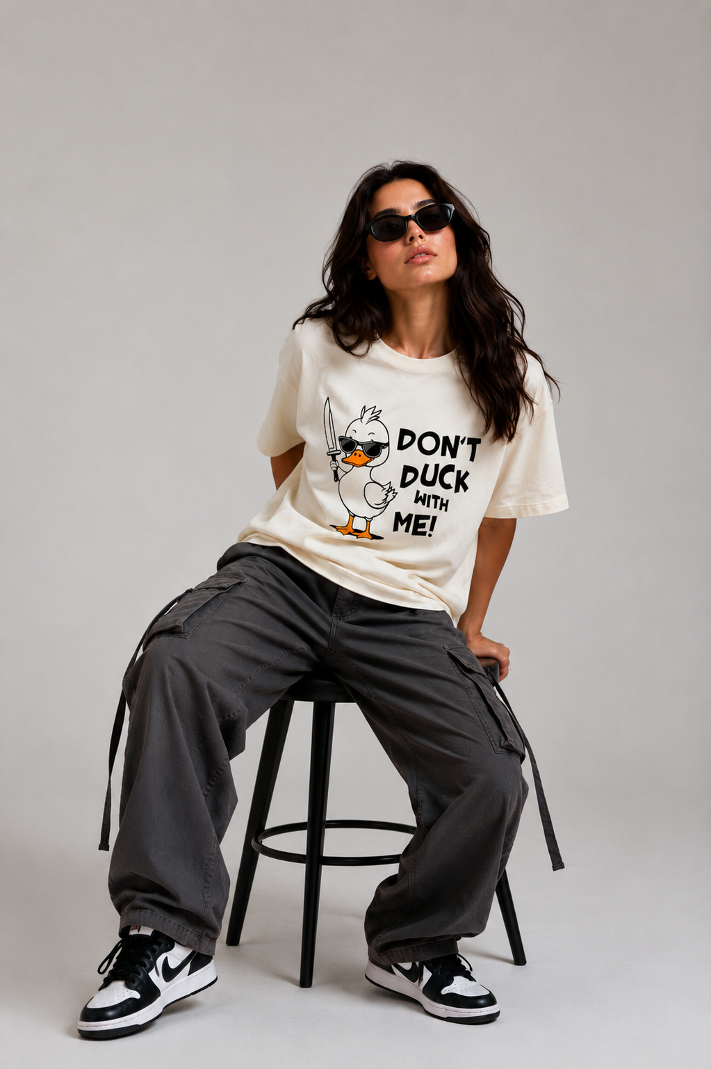 duck printed Oversized Classic T-Shirt