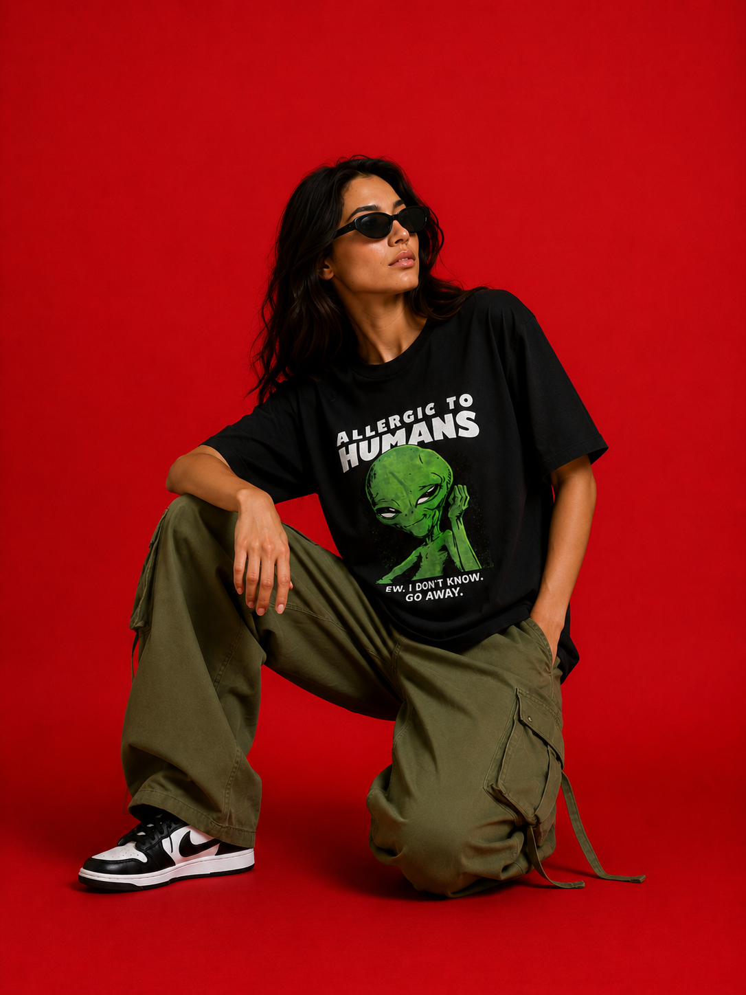 classic print Oversized Classic T-Shirt