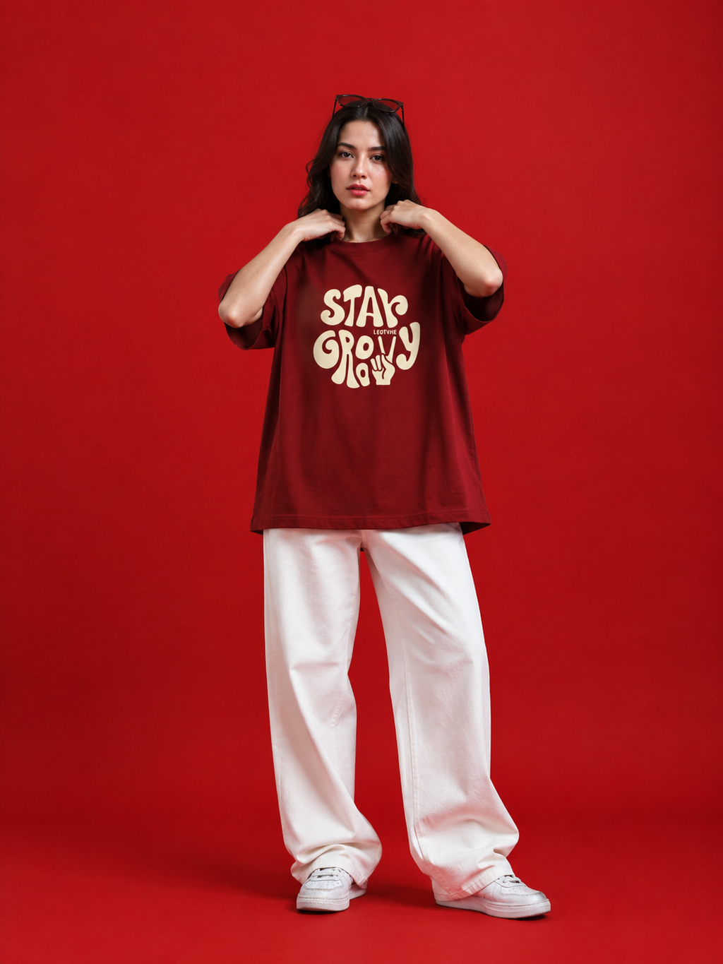 classic print Oversized T-Shirt