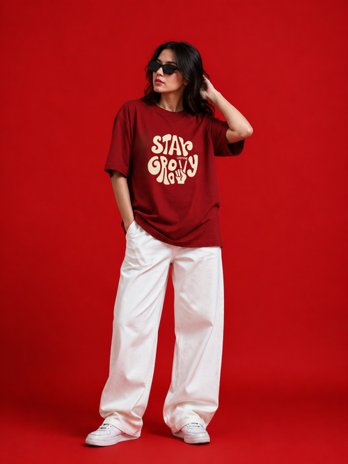 classic print Oversized T-Shirt