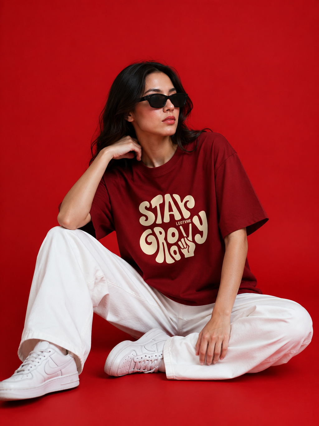 classic print Oversized T-Shirt