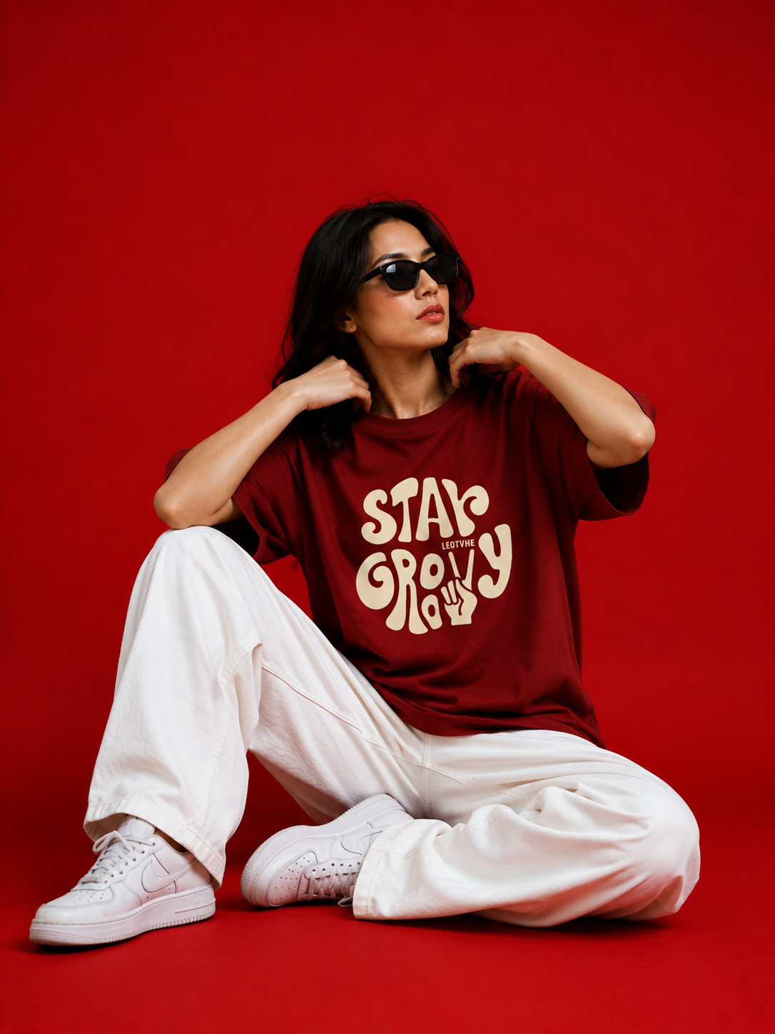 classic print Oversized T-Shirt