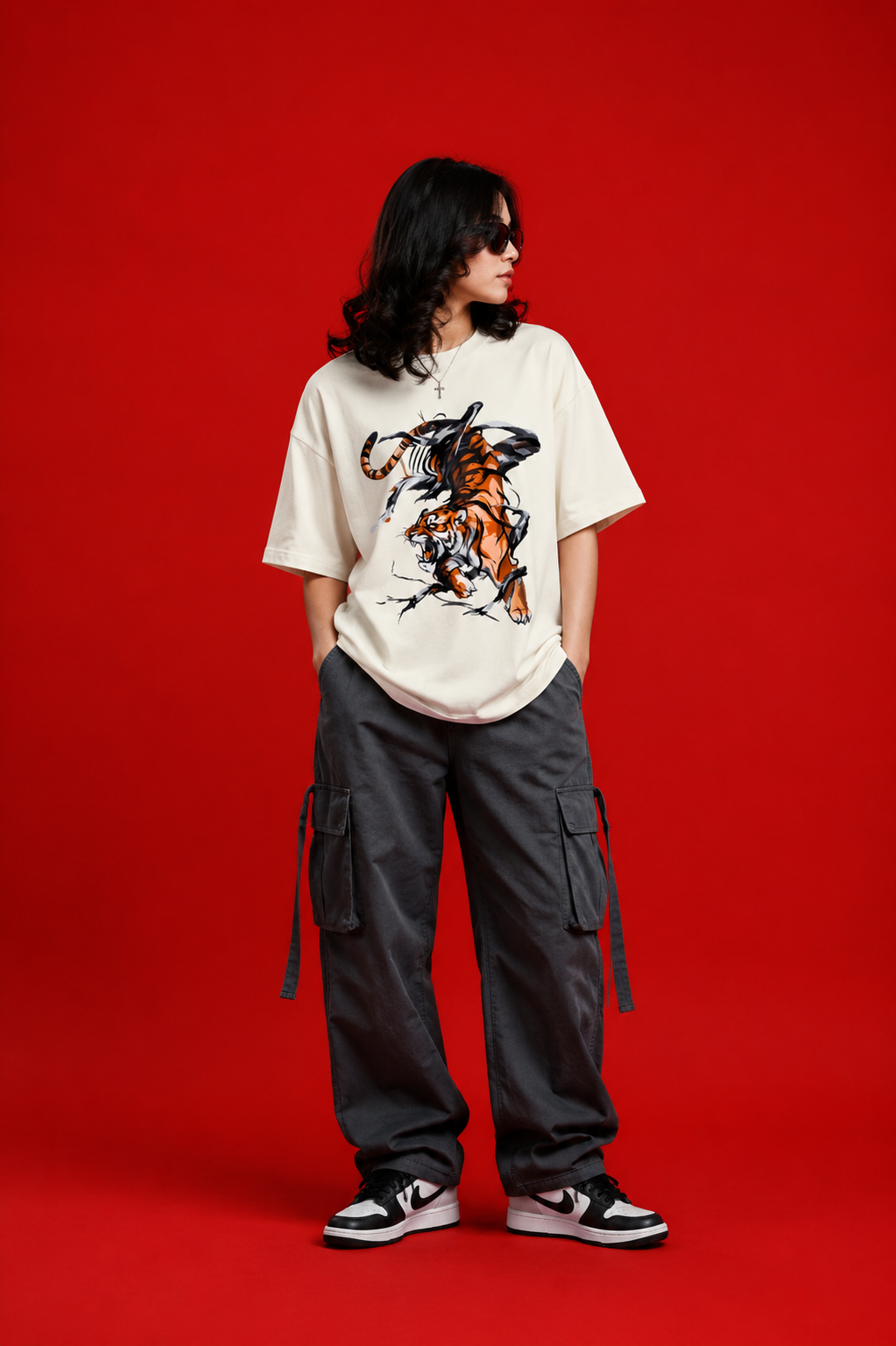 wildalpine tiger core Oversized T-Shirt