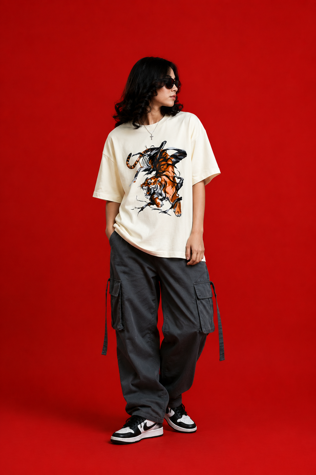 wildalpine tiger core Oversized T-Shirt