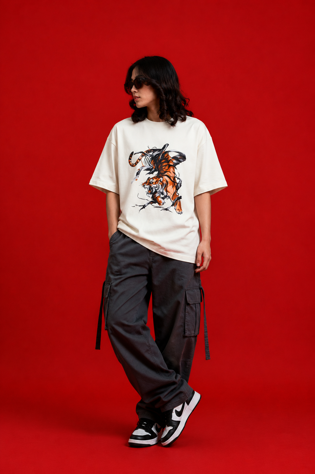 wildalpine tiger core Oversized T-Shirt