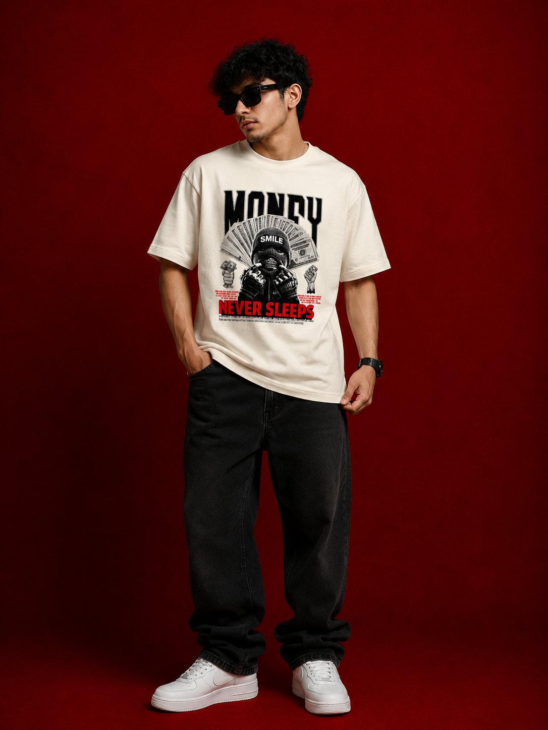 Money smile streetwear Oversized Classic T-Shirt